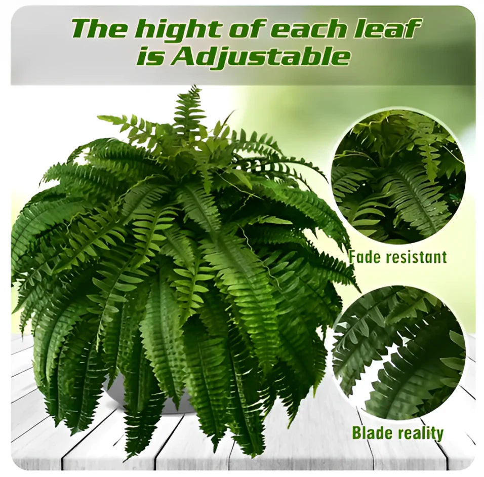 UV Resistant Artificial Boston Fern For Outdoors