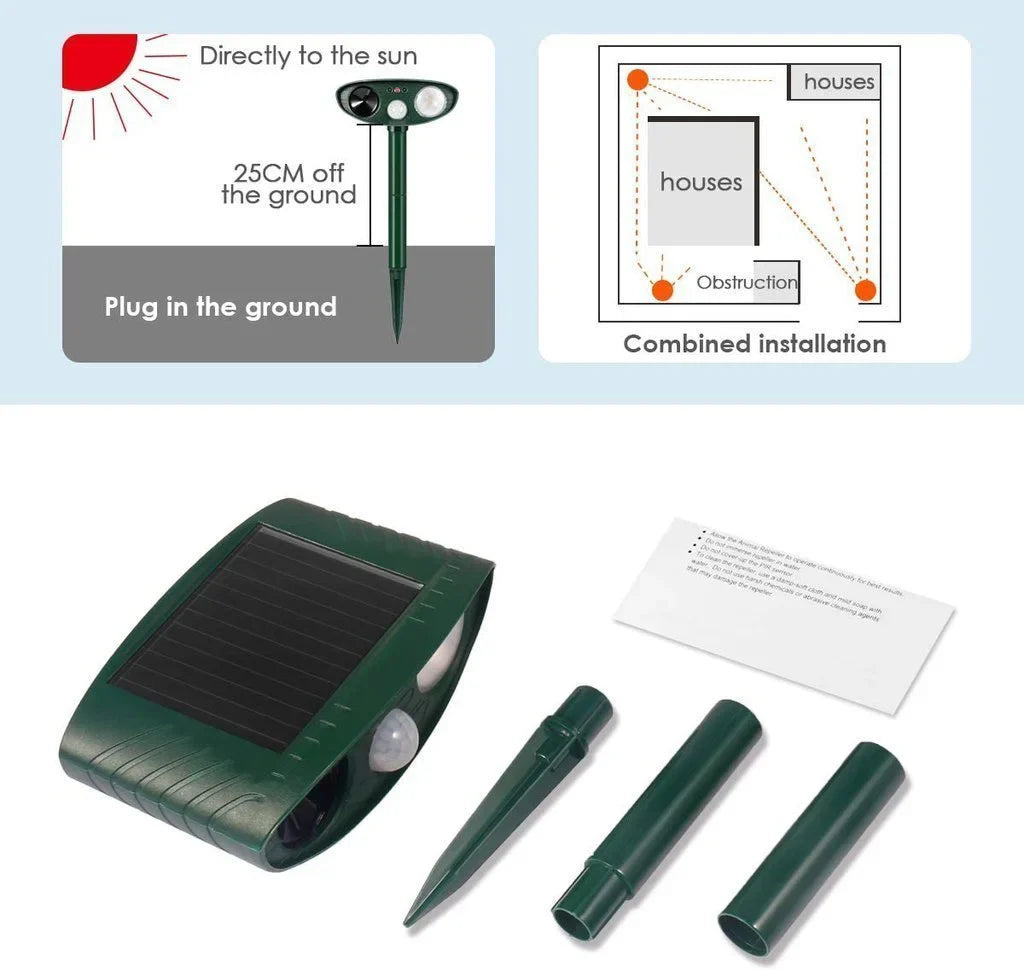 Ultrasonic Chipmunk Repeller Solar Powered