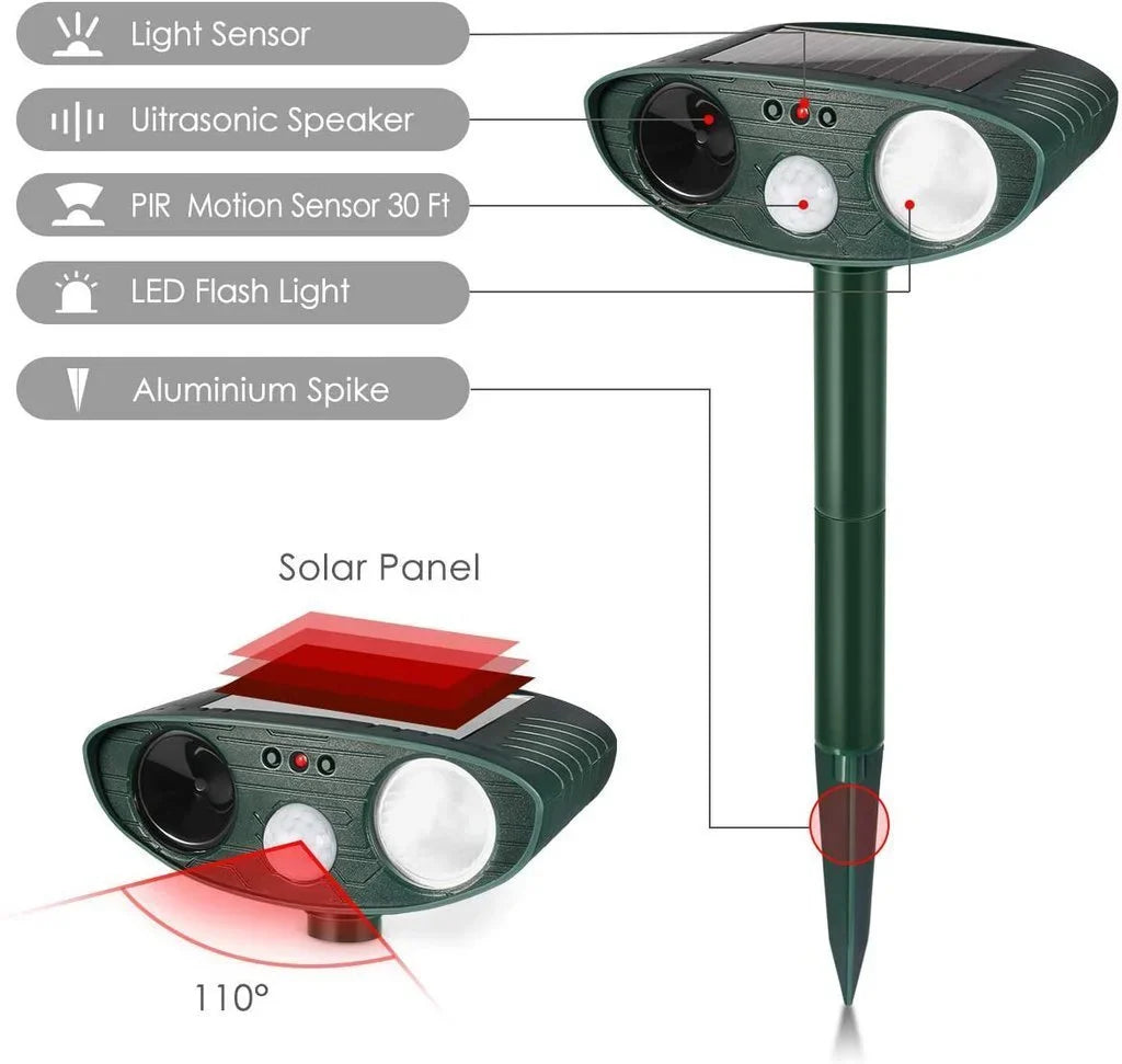 Ultrasonic Chipmunk Repeller Solar Powered