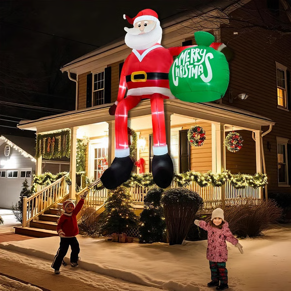 Giant 8FT LED Climbing Santa Inflatable