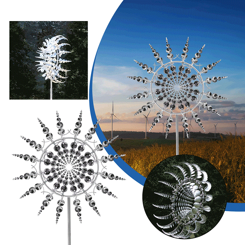 Metal Windmill Kinetic Wind Spinners